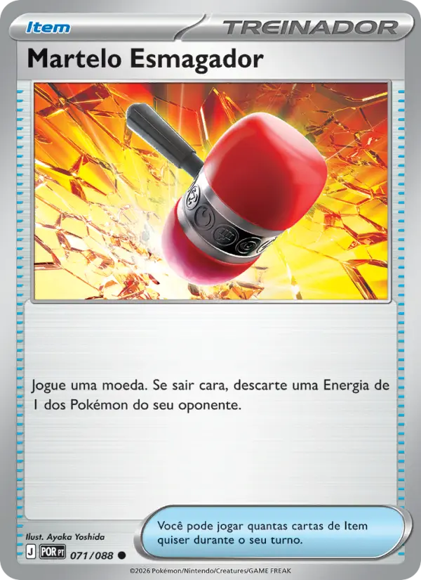 Carta Martelo Esmagador, número 071/88 da coleção Equilíbrio Perfeito