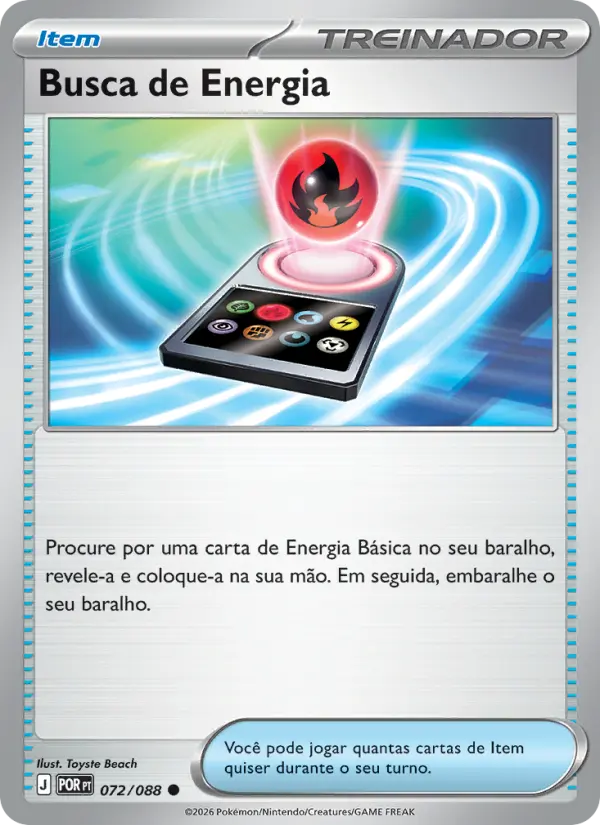 Carta Busca de Energia, número 072/88 da coleção Equilíbrio Perfeito