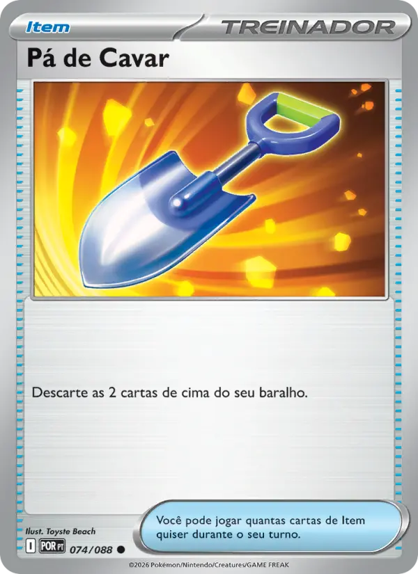 Carta Pá de Cavar, número 074/88 da coleção Equilíbrio Perfeito