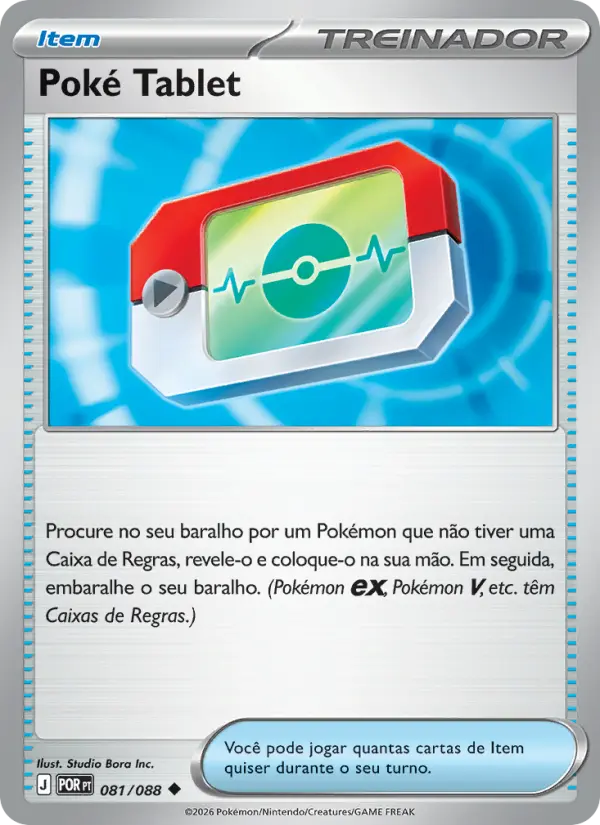 Carta Poké Tablet, número 081/88 da coleção Equilíbrio Perfeito