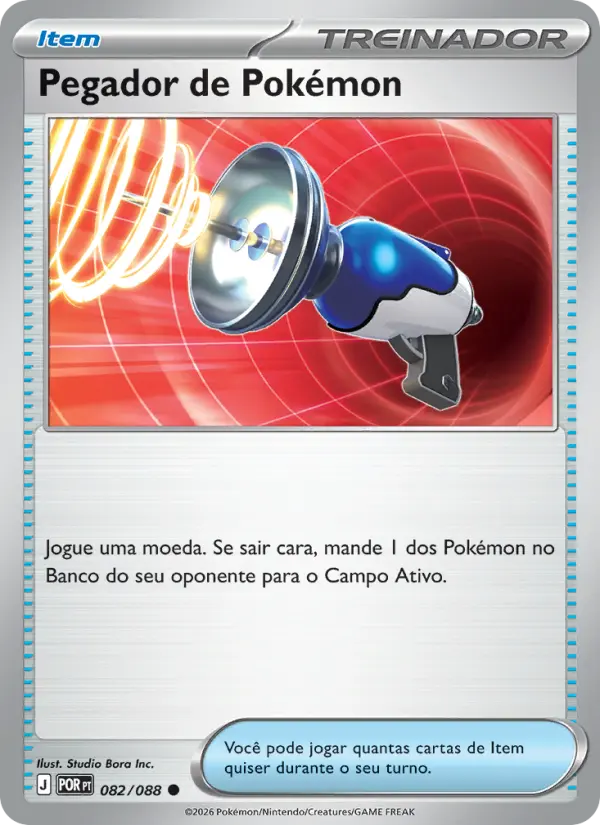 Carta Pegador de Pokémon, número 082/88 da coleção Equilíbrio Perfeito