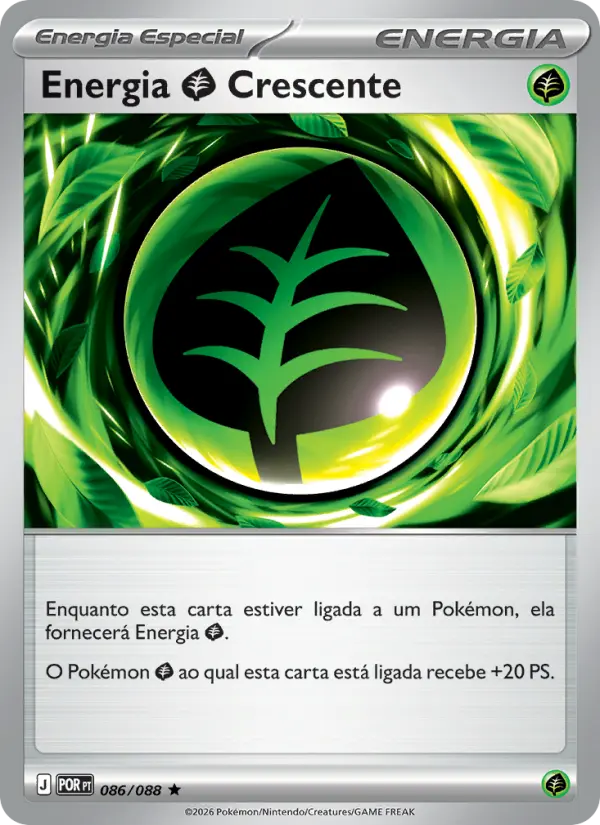 Carta Energia Grass Crescente, número 086/88 da coleção Equilíbrio Perfeito
