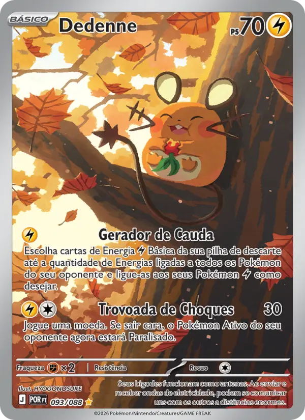 Carta Dedenne, número 093/88 da coleção Equilíbrio Perfeito