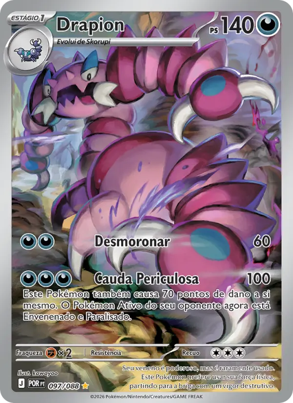 Carta Drapion, número 097/88 da coleção Equilíbrio Perfeito