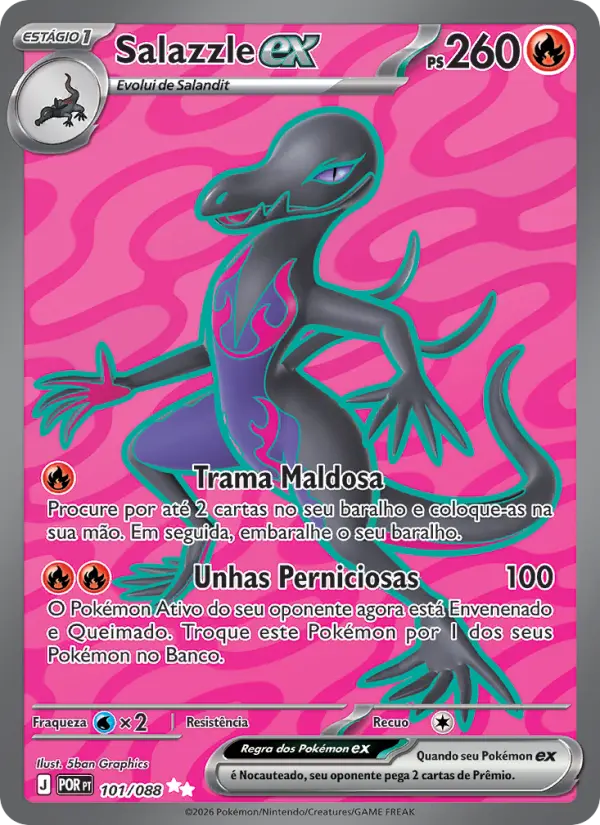 Carta Salazzle ex, número 101/88 da coleção Equilíbrio Perfeito