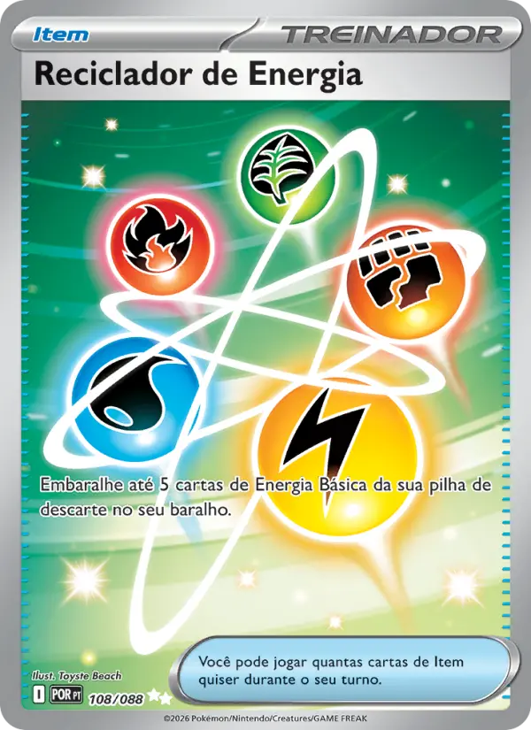 Carta Reciclador de Energia, número 108/88 da coleção Equilíbrio Perfeito