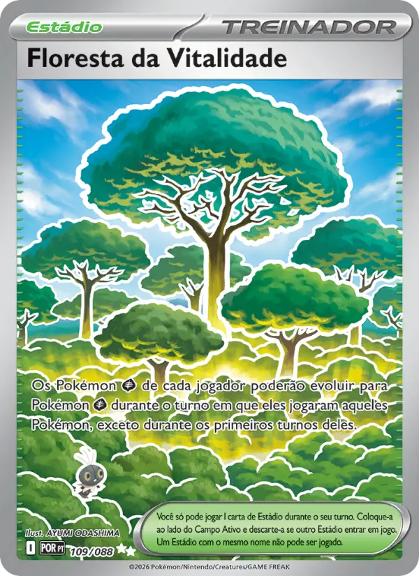 Carta Floresta da Vitalidade, número 109/88 da coleção Equilíbrio Perfeito
