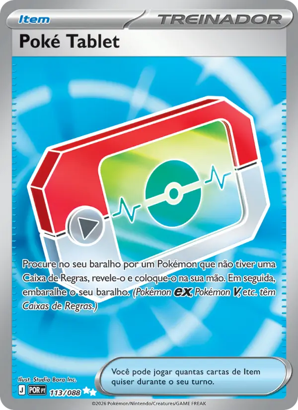 Carta Poké Tablet, número 113/88 da coleção Equilíbrio Perfeito