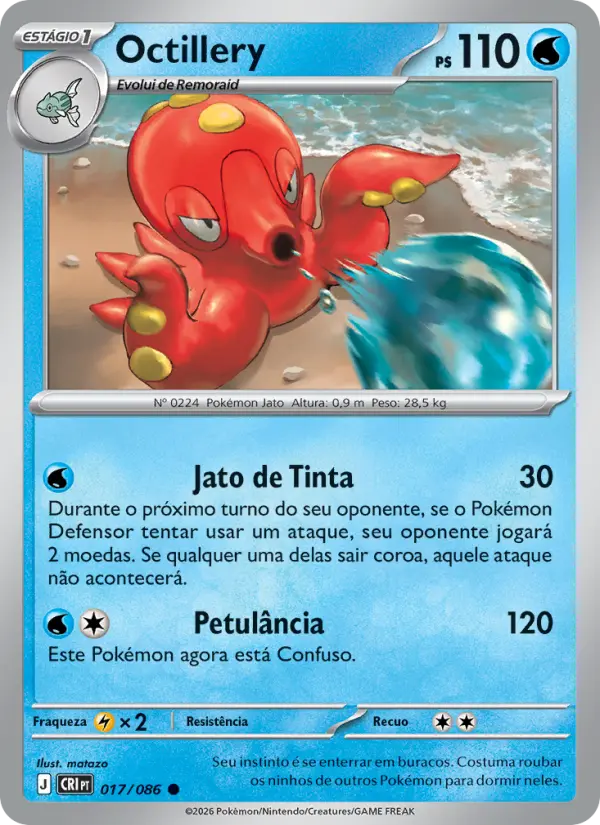 Carta Octillery, número 017/86 da coleção Caos Ascendente