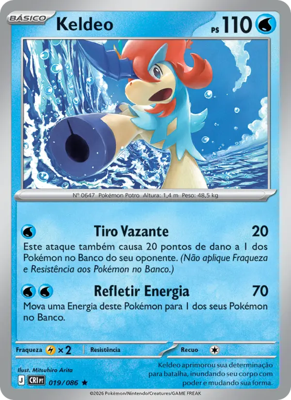 Carta Keldeo, número 019/86 da coleção Caos Ascendente
