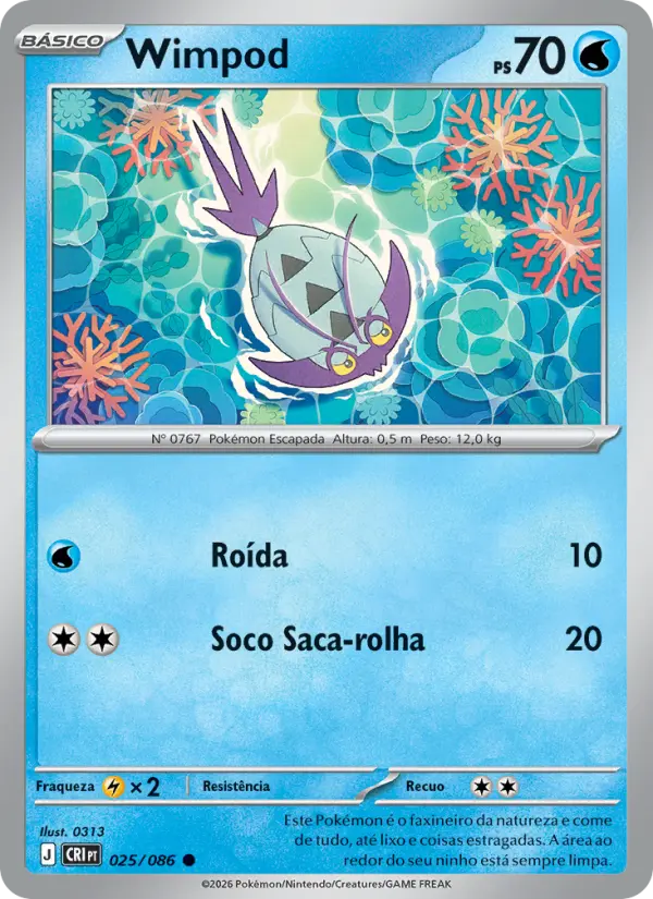 Carta Wimpod, número 025/86 da coleção Caos Ascendente