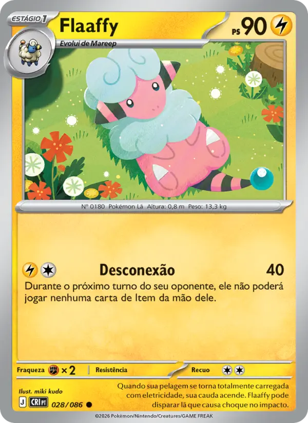 Carta Flaaffy, número 028/86 da coleção Caos Ascendente
