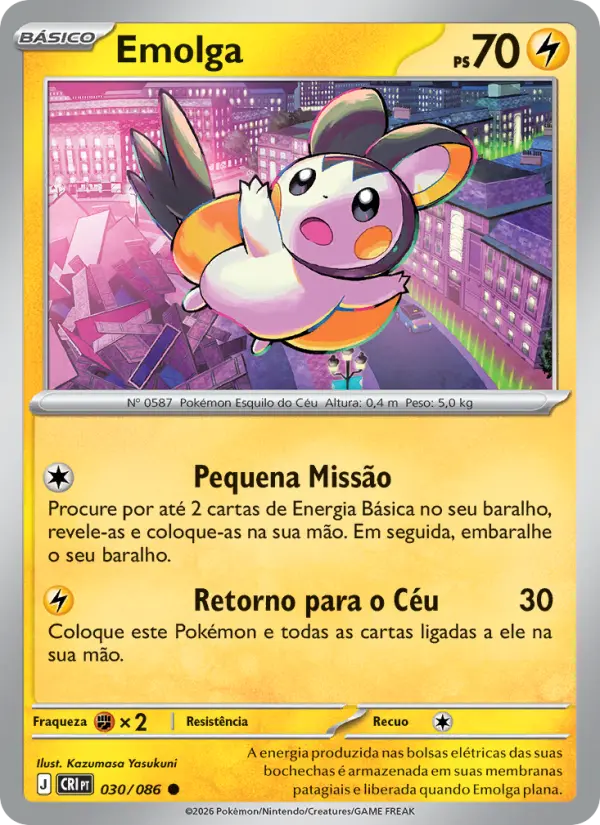 Carta Emolga, número 030/86 da coleção Caos Ascendente