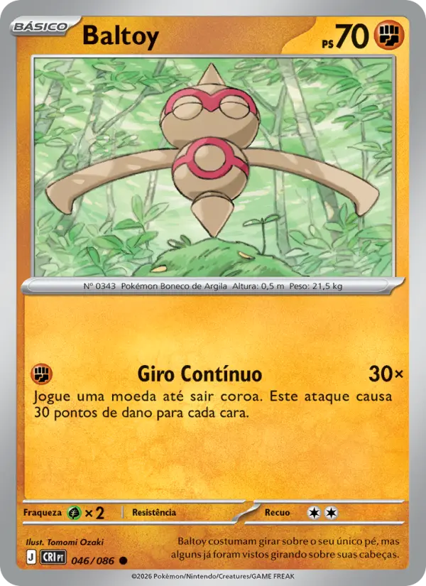 Carta Baltoy, número 046/86 da coleção Caos Ascendente