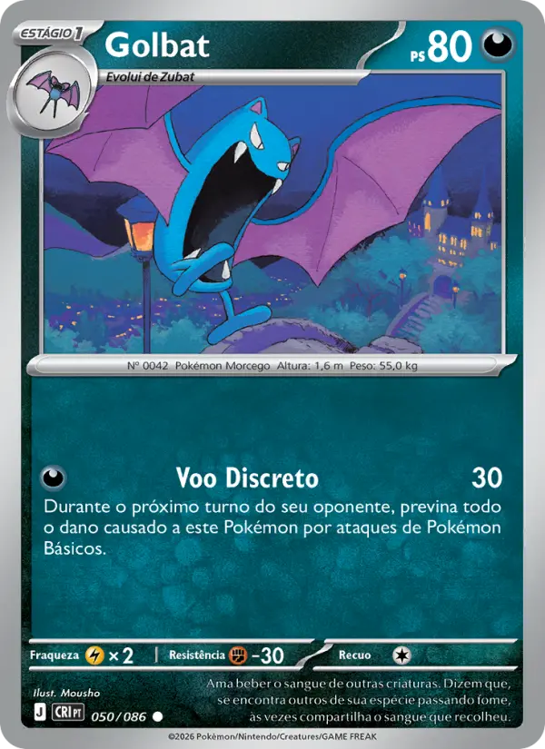 Carta Golbat, número 050/86 da coleção Caos Ascendente