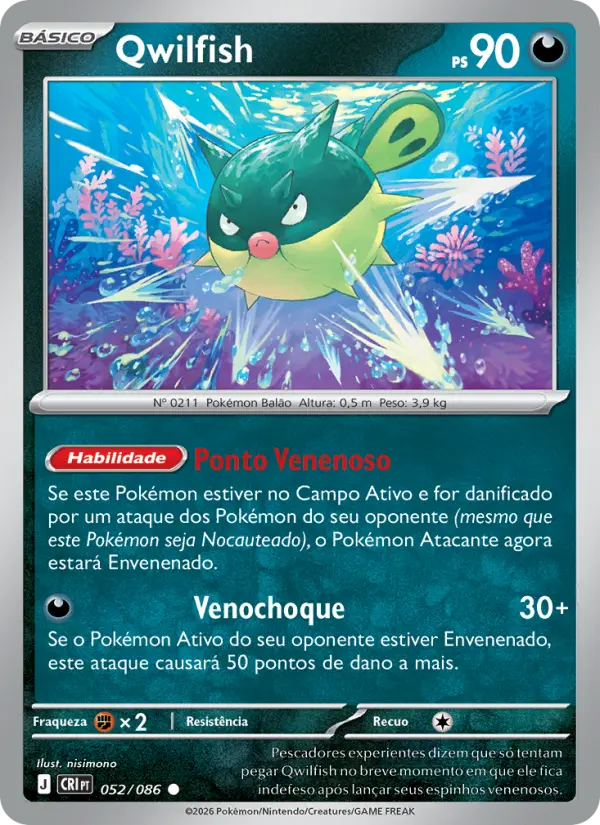 Carta Qwilfish, número 052/86 da coleção Caos Ascendente