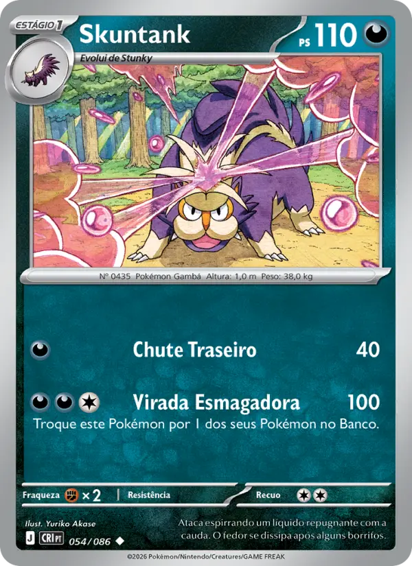 Carta Skuntank, número 054/86 da coleção Caos Ascendente