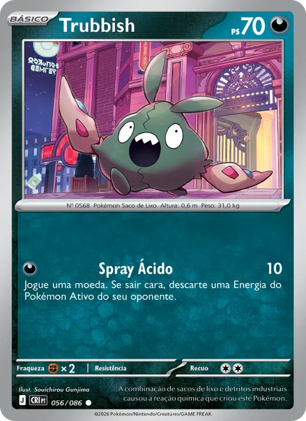 Carta Trubbish, número 056/86 da coleção Caos Ascendente