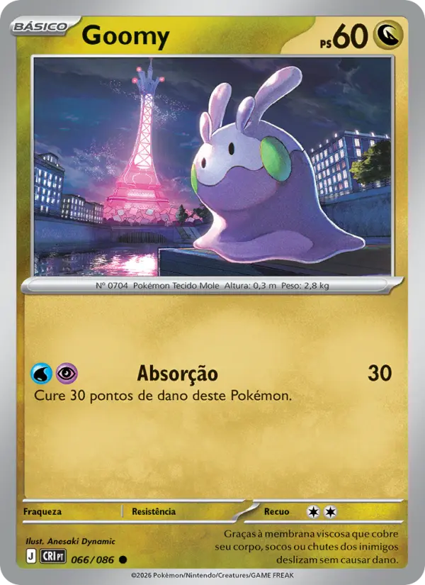 Carta Goomy, número 066/86 da coleção Caos Ascendente