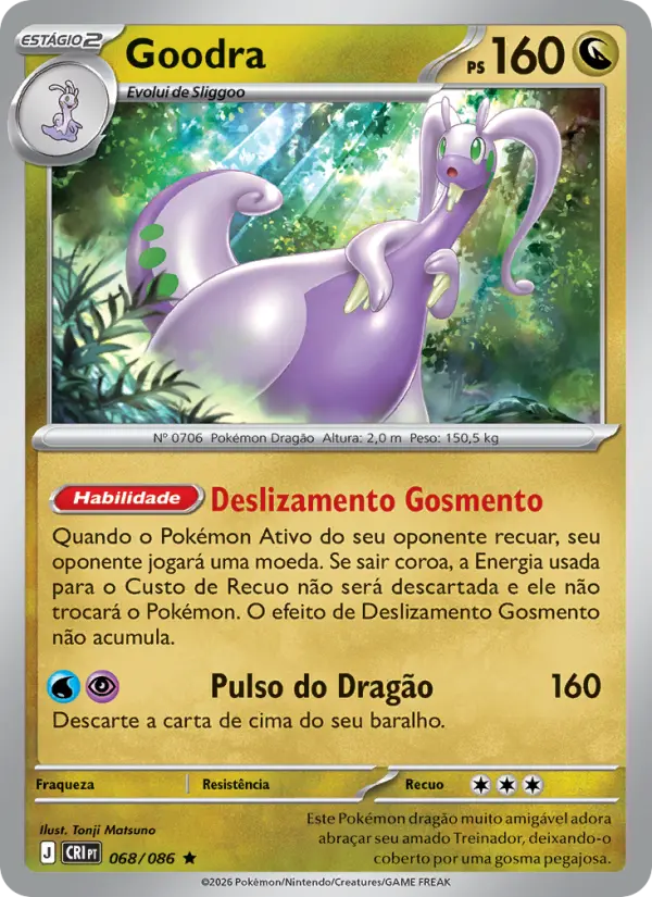 Carta Goodra, número 068/86 da coleção Caos Ascendente