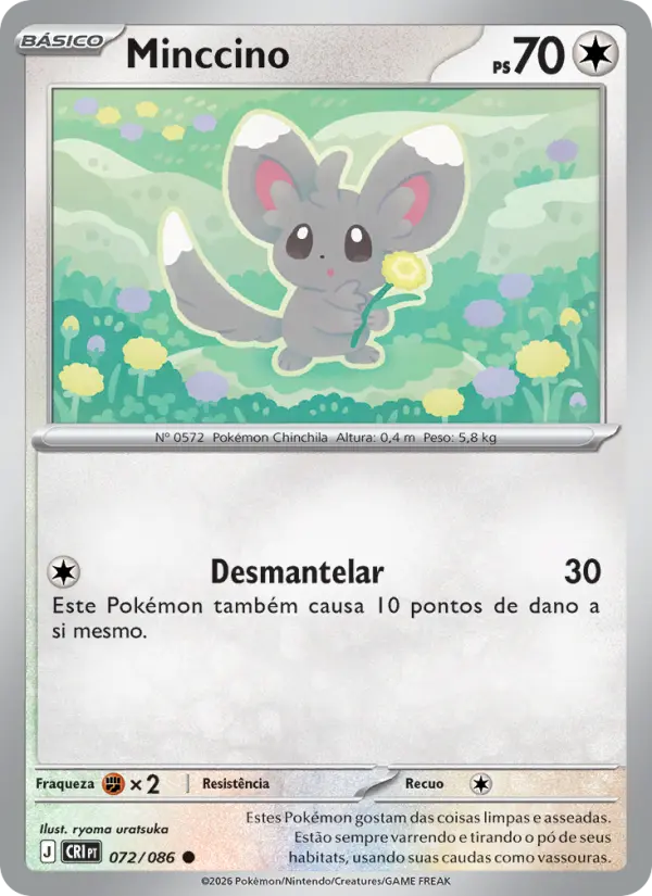 Carta Minccino, número 072/86 da coleção Caos Ascendente