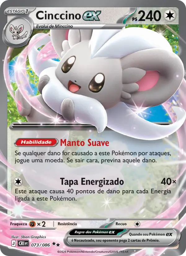 Carta Cinccino ex, número 073/86 da coleção Caos Ascendente