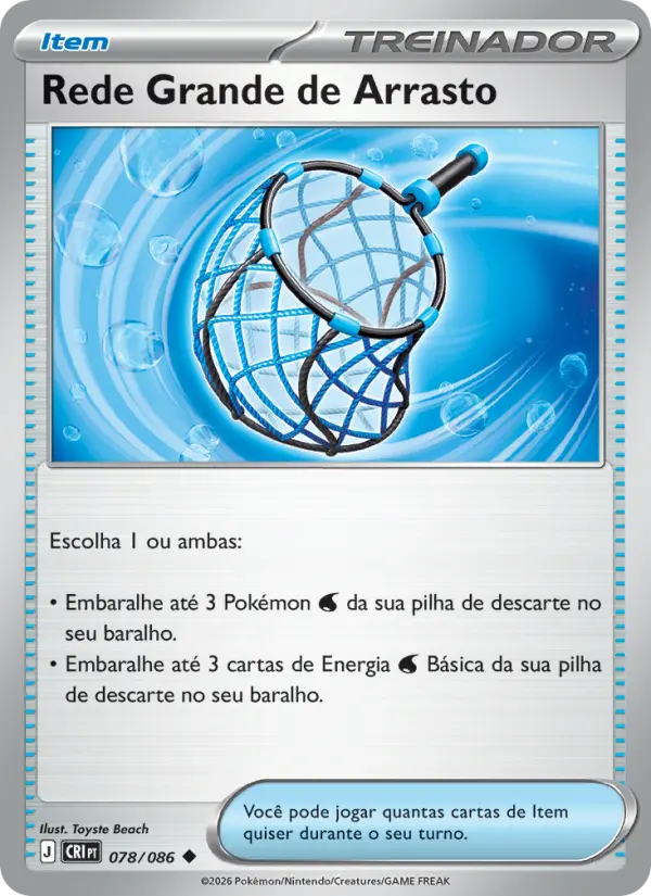 Carta Rede Grande de Arrasto, número 078/86 da coleção Caos Ascendente