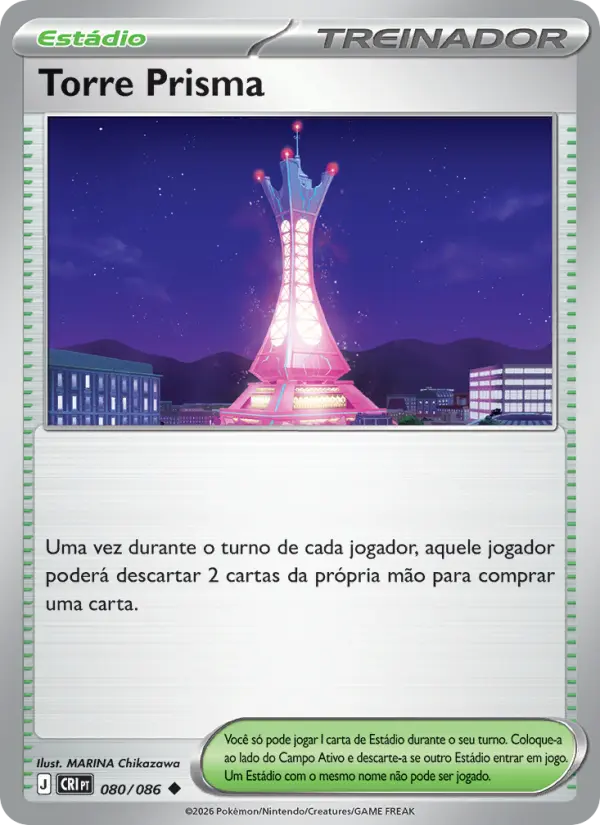 Carta Torre Prisma, número 080/86 da coleção Caos Ascendente