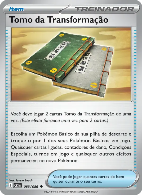 Carta Tomo da Transformação, número 083/86 da coleção Caos Ascendente