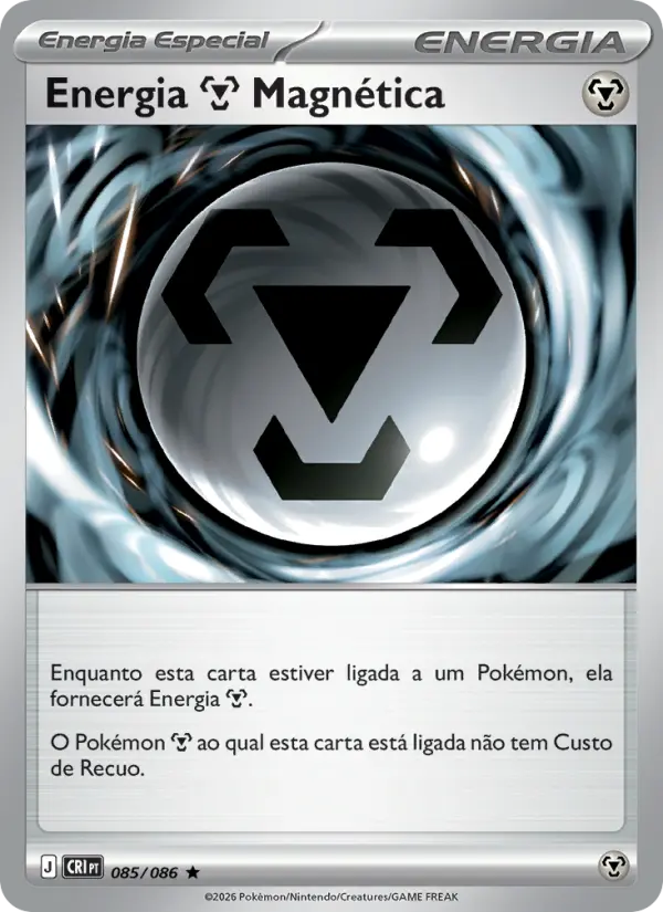 Carta Energia Metal Magnética, número 085/86 da coleção Caos Ascendente