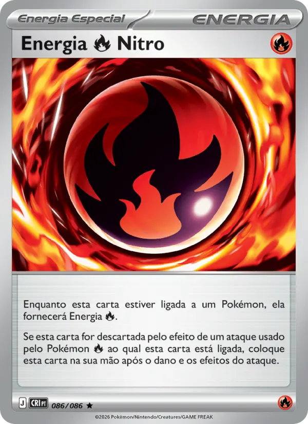 Carta Energia Fire Nitro, número 086/86 da coleção Caos Ascendente
