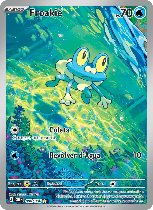 Carta Froakie, número 088/86 da coleção Caos Ascendente