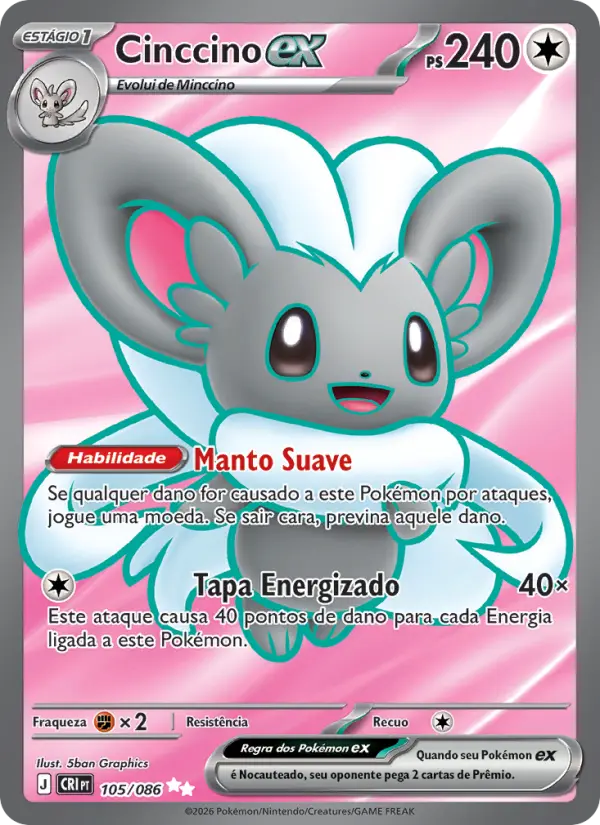 Carta Cinccino ex, número 105/86 da coleção Caos Ascendente