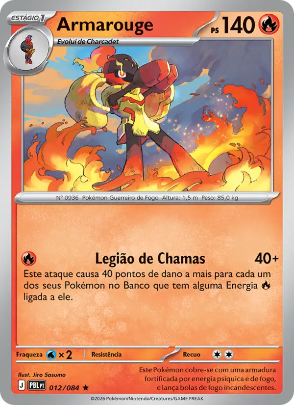 Carta Armarouge, número 012/84 da coleção Escuridão Absoluta