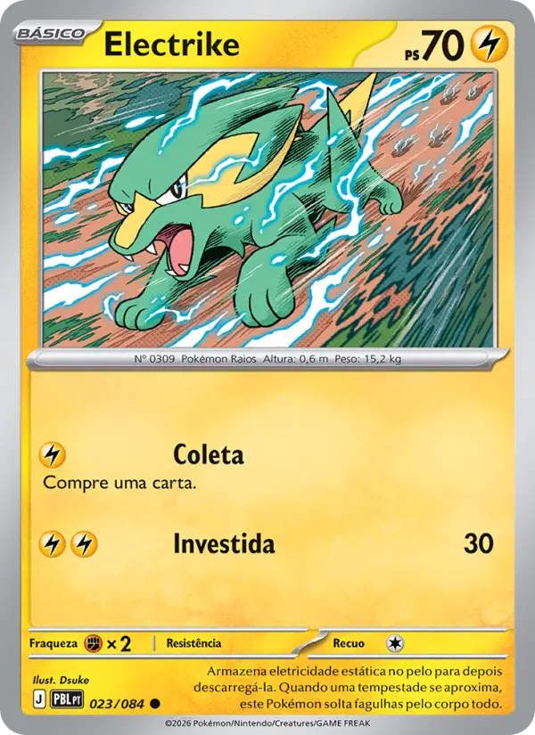 Carta Electrike, número 023/84 da coleção Escuridão Absoluta