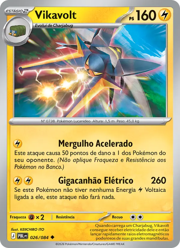 Carta Vikavolt, número 026/84 da coleção Escuridão Absoluta