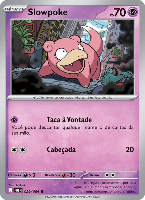 Carta Slowpoke, número 029/84 da coleção Escuridão Absoluta