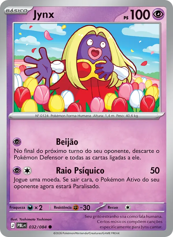 Carta Jynx, número 032/84 da coleção Escuridão Absoluta
