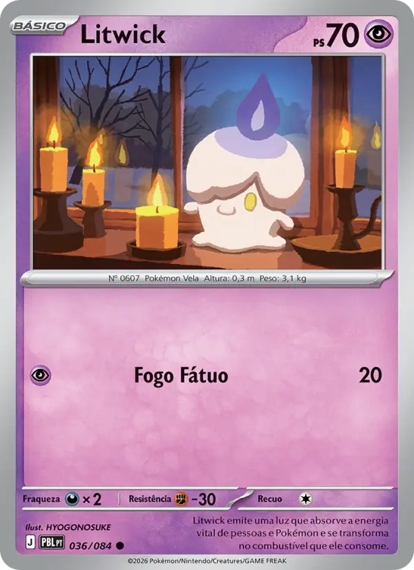 Carta Litwick, número 036/84 da coleção Escuridão Absoluta