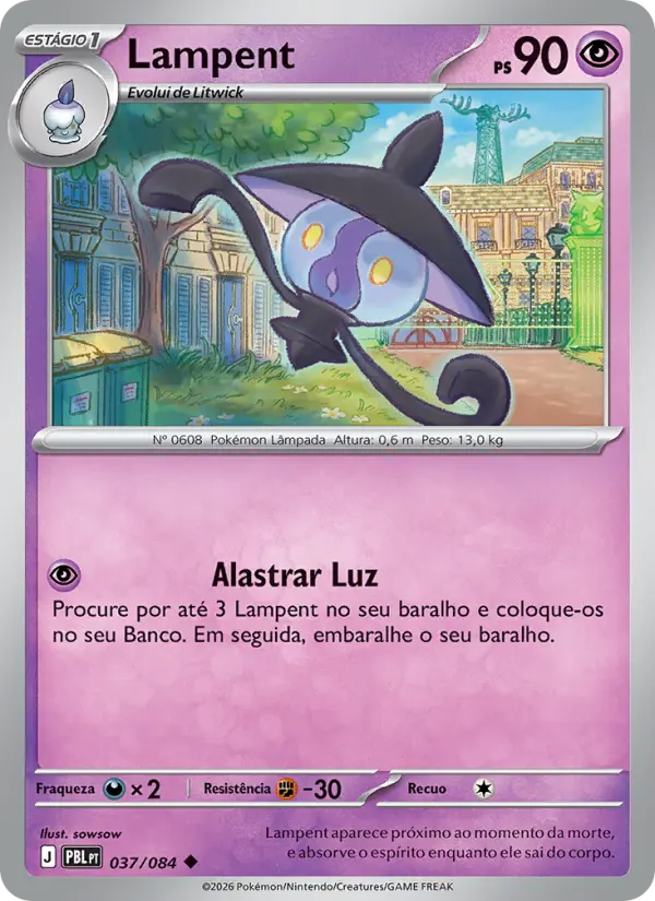 Carta Lampent, número 037/84 da coleção Escuridão Absoluta