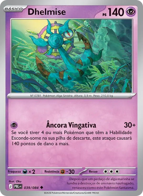 Carta Dhelmise, número 039/84 da coleção Escuridão Absoluta