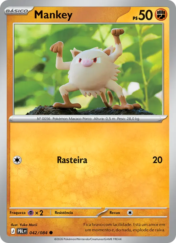 Carta Mankey, número 042/84 da coleção Escuridão Absoluta