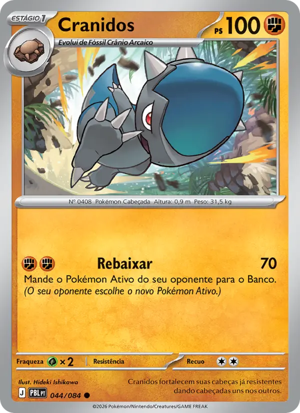 Carta Cranidos, número 044/84 da coleção Escuridão Absoluta