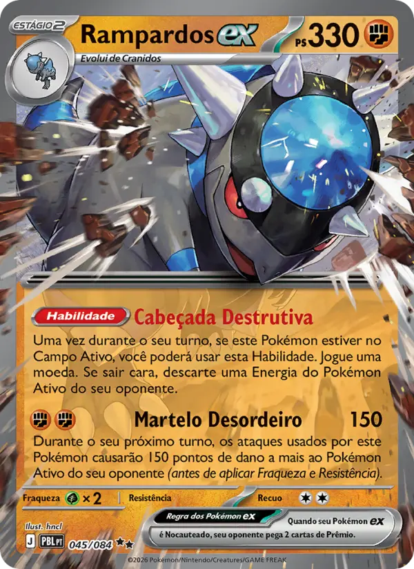 Carta Rampardos ex, número 045/84 da coleção Escuridão Absoluta