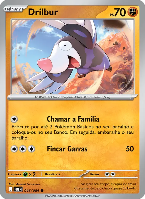 Carta Drilbur, número 046/84 da coleção Escuridão Absoluta