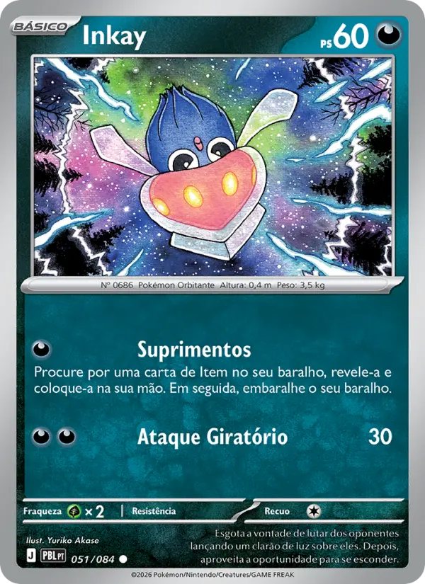 Carta Inkay, número 051/84 da coleção Escuridão Absoluta