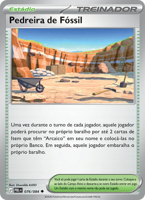 Carta Pedreira de Fóssil, número 076/84 da coleção Escuridão Absoluta