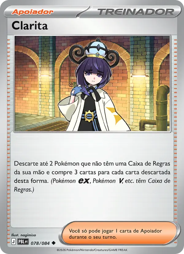 Carta Clarita, número 078/84 da coleção Escuridão Absoluta