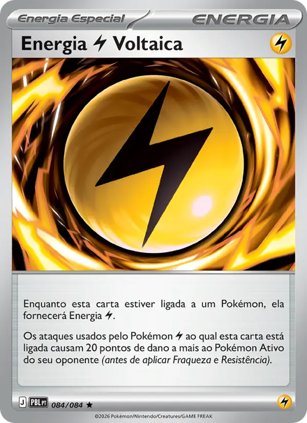 Carta Energia Lightning Voltaica, número 084/84 da coleção Escuridão Absoluta