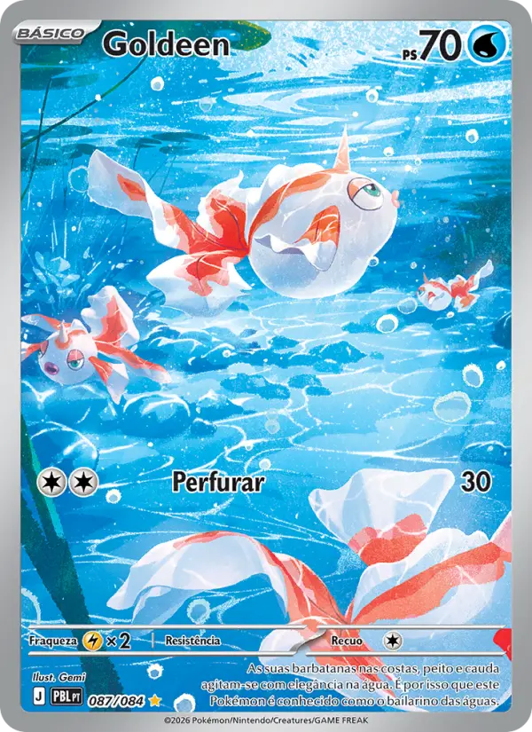 Carta Goldeen, número 087/84 da coleção Escuridão Absoluta